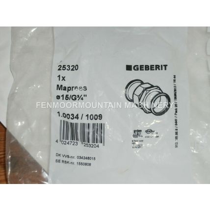 Geberit Mapress 25320, union coupling 15mm Carbon Steel