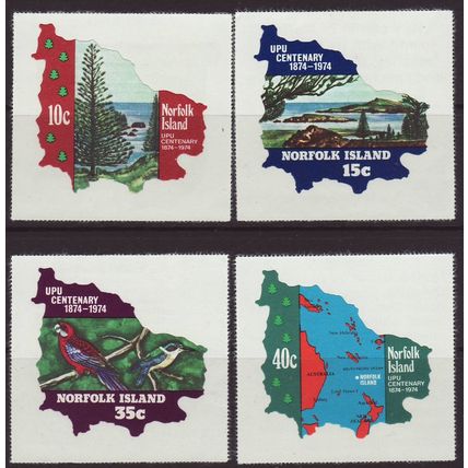 Norfolk Island 1974 SG 158-61 & MS162 UMM - UPU (E-292)
