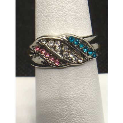 Ring Fashion Wave 3 Color Turquoise White and Pink #55 USA Seller