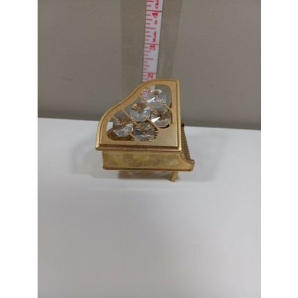 Figurines Pianos Collectible Crystals Metal Gold Piano Home Figurine