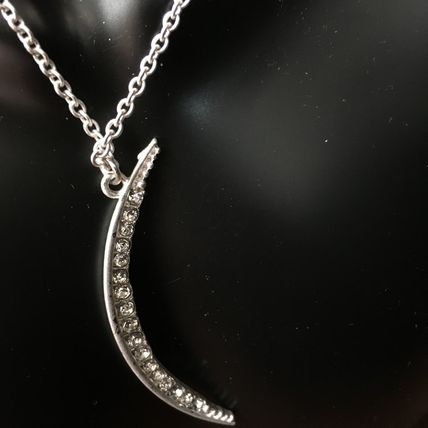Rhinestone Bar and Moon Necklaces - Silver #355 USA Seller