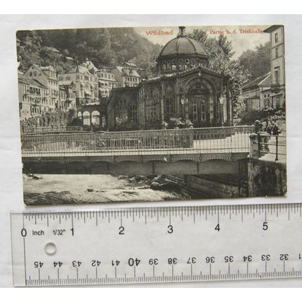 vintage Postcard Wildbad Partie b.d Trinkhalle, Germany
