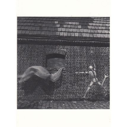 Skeleton Ghost Ram Goat Horse Mural Battle Photo Postcard