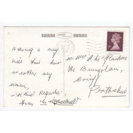The Park Duns Postcard 1977 Berwickshire 3304