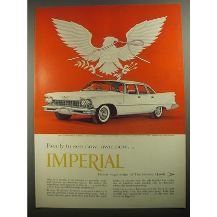 1956 Chrysler Imperial 4-Door Sedan Ad - Ready to see now, own now.. Imperial