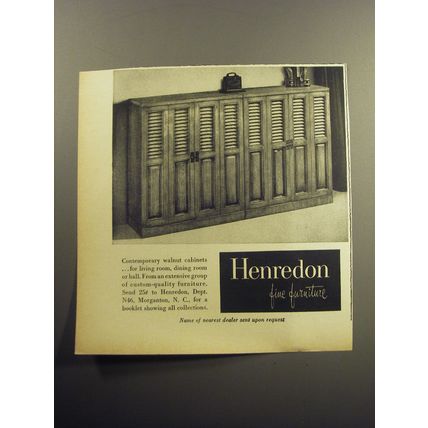 1957 Henredon Contemporary Furniture Advertisement - Henredon Fine Furniture