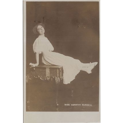Dorothy Rundell Antique Actress Rare Theatre Real Photo Postcard