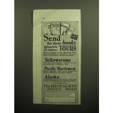 1928 Milwaukee Road Railroad Ad - Attractive all expense Escorted Tours