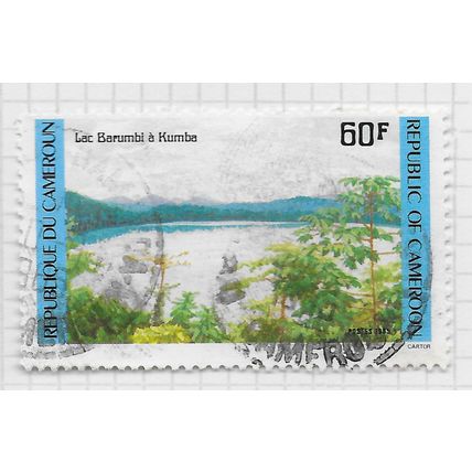 CAMEROUN CAMEROONS 1985 LAKE BARUMBI KUMBA LANDSCAPE SCENIC VIEW USED