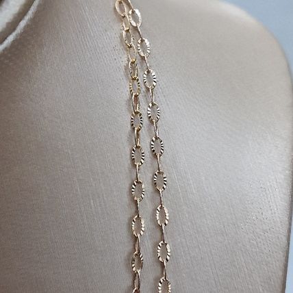 Vicenza Diamond Cut Oval Trace Chain 36" Long Rose Gold Overlay 925 Silver 3.37g