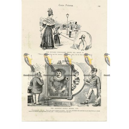 Ancestry (Victorian Style) & Notable Nosologist, Book Illustration (Print), 1895