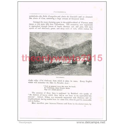 Vallombrosa, Italy, Book Illustration (Print), c1891