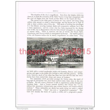 Island of Palmaria, Opposite La Spezia, Italy, Book Illustration (Print), c1891