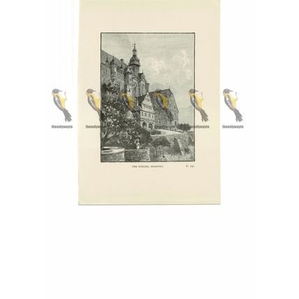 Schloss, Marburg, Germany, Book Illustration (Print), 1889