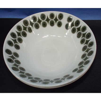2 Rare Vintage Jonson Bros Ironstone Made in England Ice cream Cereal Bowl Green