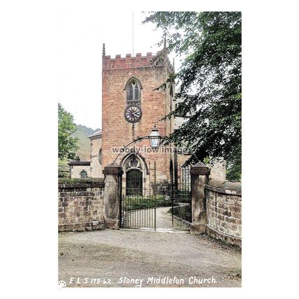 ptc7131 - Derbys'- Early view, St. Martin's Church, Stoney Middleton, print 6x4