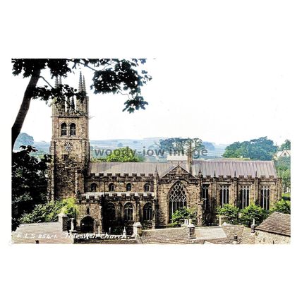 ptc7132 - Derbys'- Early view, St. John the Baptist Church, Tideswell print 6x4