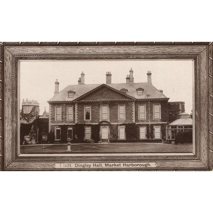 Dingley Hall Market Harborough Leicester Old Real Photo Postcard