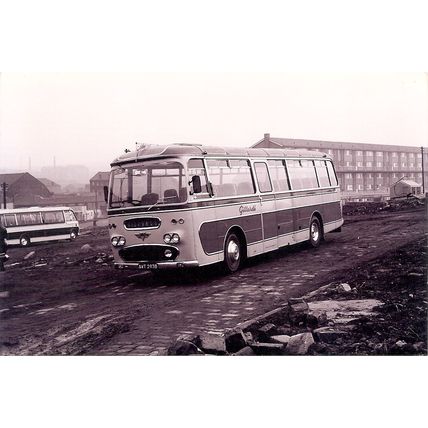Black & White Photograph of Gillard's Coaches of Normanton - AWT 291B