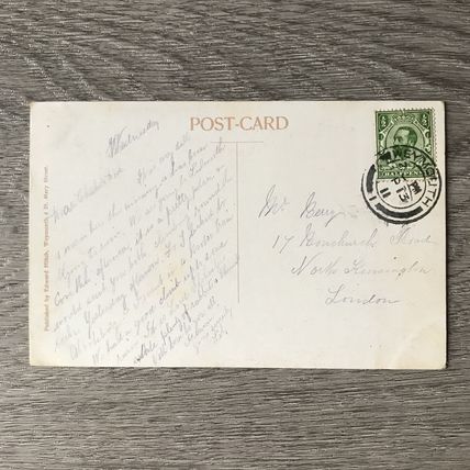The Swans at Weymouth dorset 1911 stamped Edward Hitch USED Postcard VGC