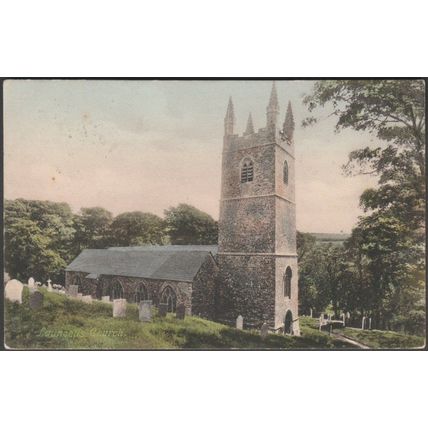 Launcells Church, Cornwall, 1909 - Frith's Postcard