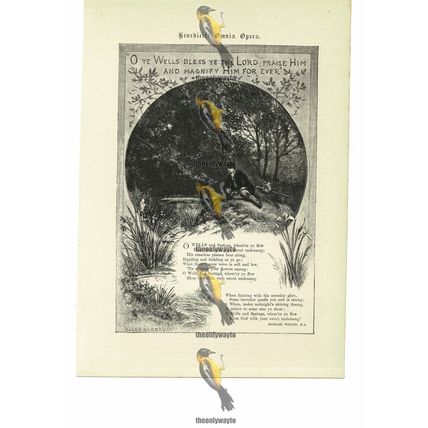Wells Bless The Lord, Illustrated Poetry, R Wilton, Book Illustration, 1885