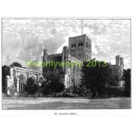 St Albans Abbey,1886, MODERN REPRODUCTION