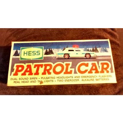 Hess Patrol Car 1993 Flashing Lights Dual Sound Siren W/Box 10 1/2" Long Working