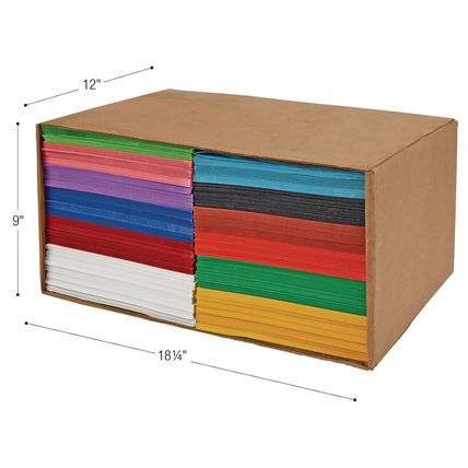 Colorations Construction Paper, Classroom Art Supplies, 9" X 12" Craft Paper 220