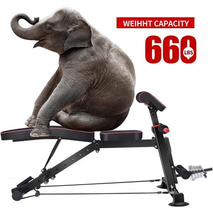 Adjustable Weight Bench - Utility Workout Benches for Exercise, Free Installatio