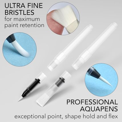 CHROMATEK 108 Watercolor Pens Set | Including 15 Page Pad & Online Video Tutoria