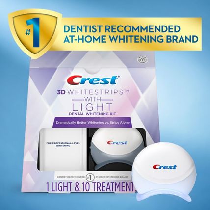 Crest 3D Whitestrips with Light, Whitestrips 3D White, Teeth Whitening Strip Kit