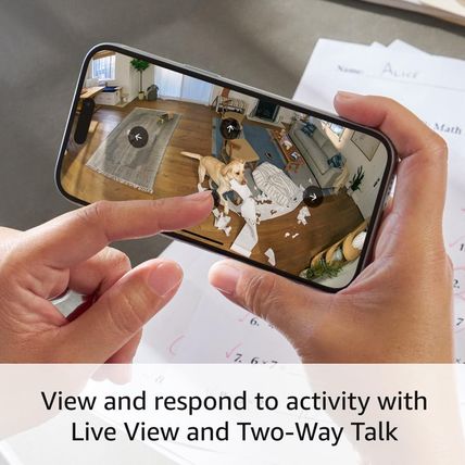 Ring Pan-Tilt Indoor Cam | See All around with 360° Pan Coverage, HD Video, plus