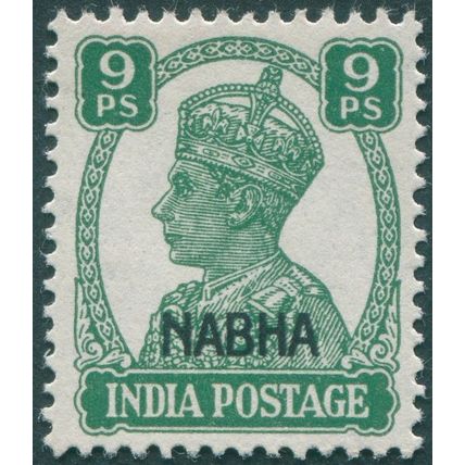Nabha 1942 9p green SG107 unused
