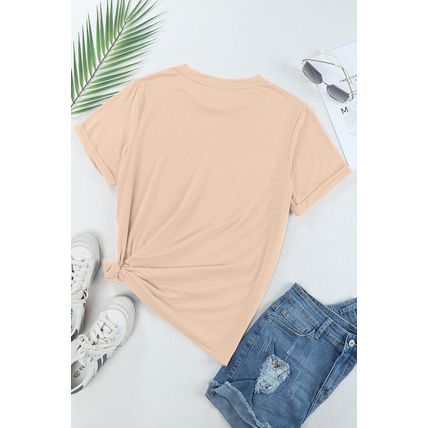 Khaki Poker Queen Embroidered Graphic Tee