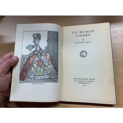 1947 "ON HUMAN FINERY" QUENTIN BELL FASHION HISTORY ILLUSTRATED HB BOOK (P3)