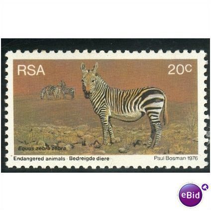 South Africa 1976 - SG 407 - 20c Mountain Zebra MNH