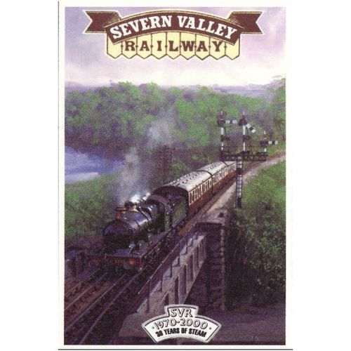 Railway Poster Art Postcard Severn Valley 1970-2000 John Austin 2000 GWR 3205