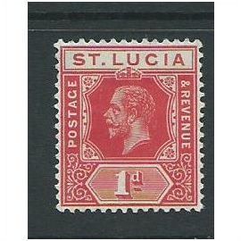 st.lucia stamps george v sg79 hm
