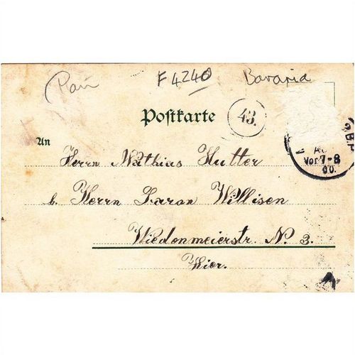 Kunstacademie Munchen Germany Postcard (F4240)