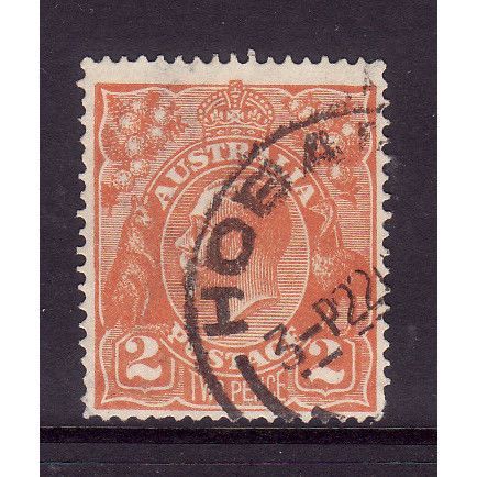AUSTRALIA 1921 SG 62a 2d DULL ORANGE FINE USED#4