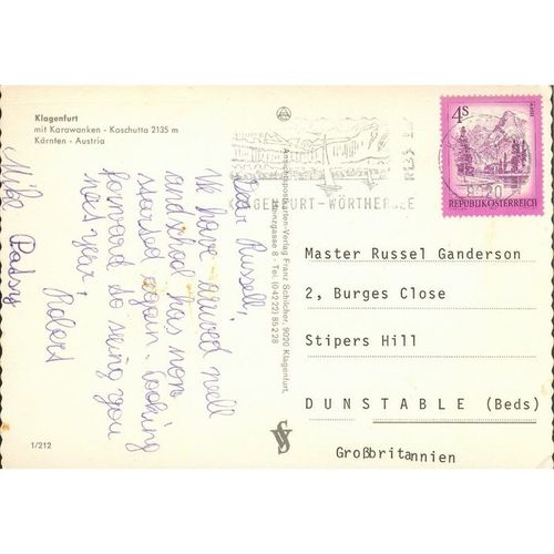 Austria PC 1978 - Klagenfurt - mit Karawanken - Koschutta 2135 m - 1/212