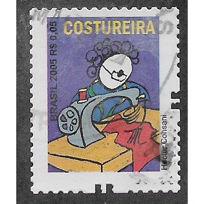 BRA 2005 R$0.05 (S/A) 'SEWING' FINE USED (EBID51-560)