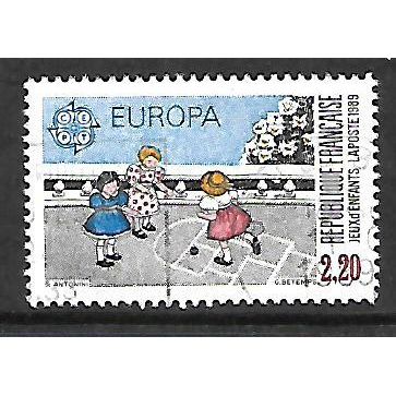 FRANCE 1989 EUROPA 2F. 20 CHILDRENS GAMES SG 2881 FINE USED#