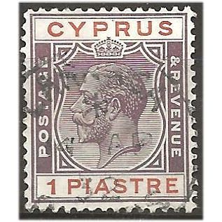 Cyprus 1923 SG106 1pi Purple & Chestnut Fine Used . .. .