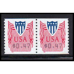 CVP33 47c Shield Very Fine MNH Pair PA5081