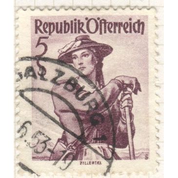 Austria 1948 - SG1142 - 5s purple - "Zillertal" - used 2