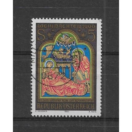 Austria.1990 Christmas stamp.Fine Used.Aug22
