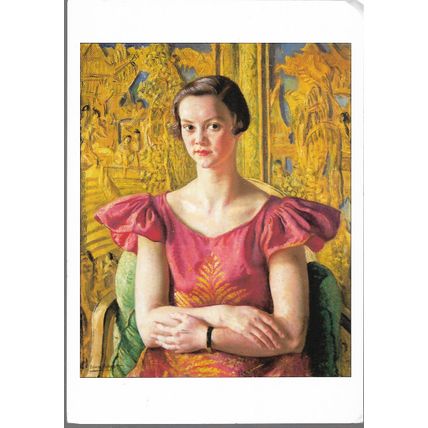 Knight, Laura - Miss Thompson (Patricia) - art postcard (Nottingham Castle)