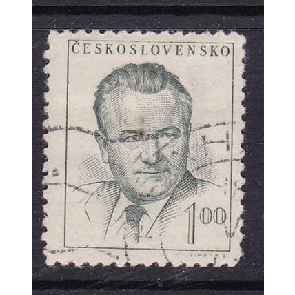 CZECHOSLOVAKIA 1948 1k GREEN USED SG526a